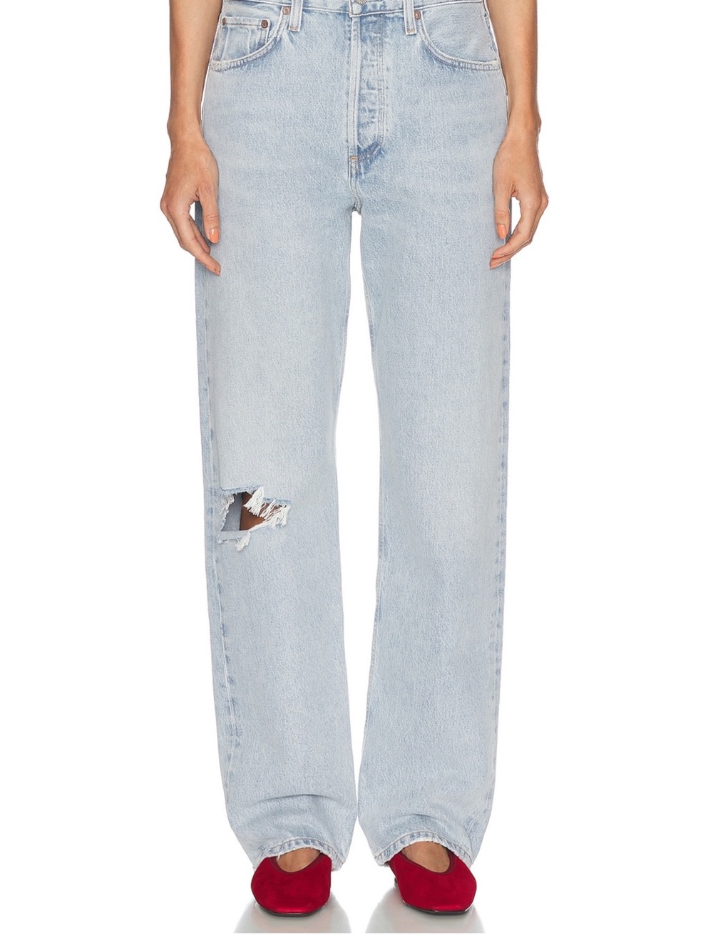 Agolde Kelly Jean in Segment with Distressed Knee NWT size 27